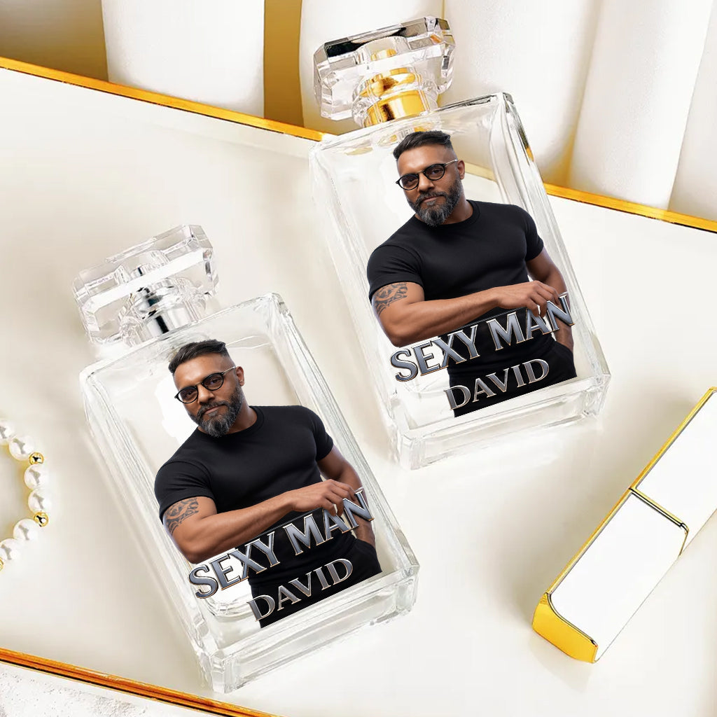 Cadeaux de Luxe pour Homme - Personnalisé à Partir de Photo - Flacon de Parfum Rechargeable Personnalisé