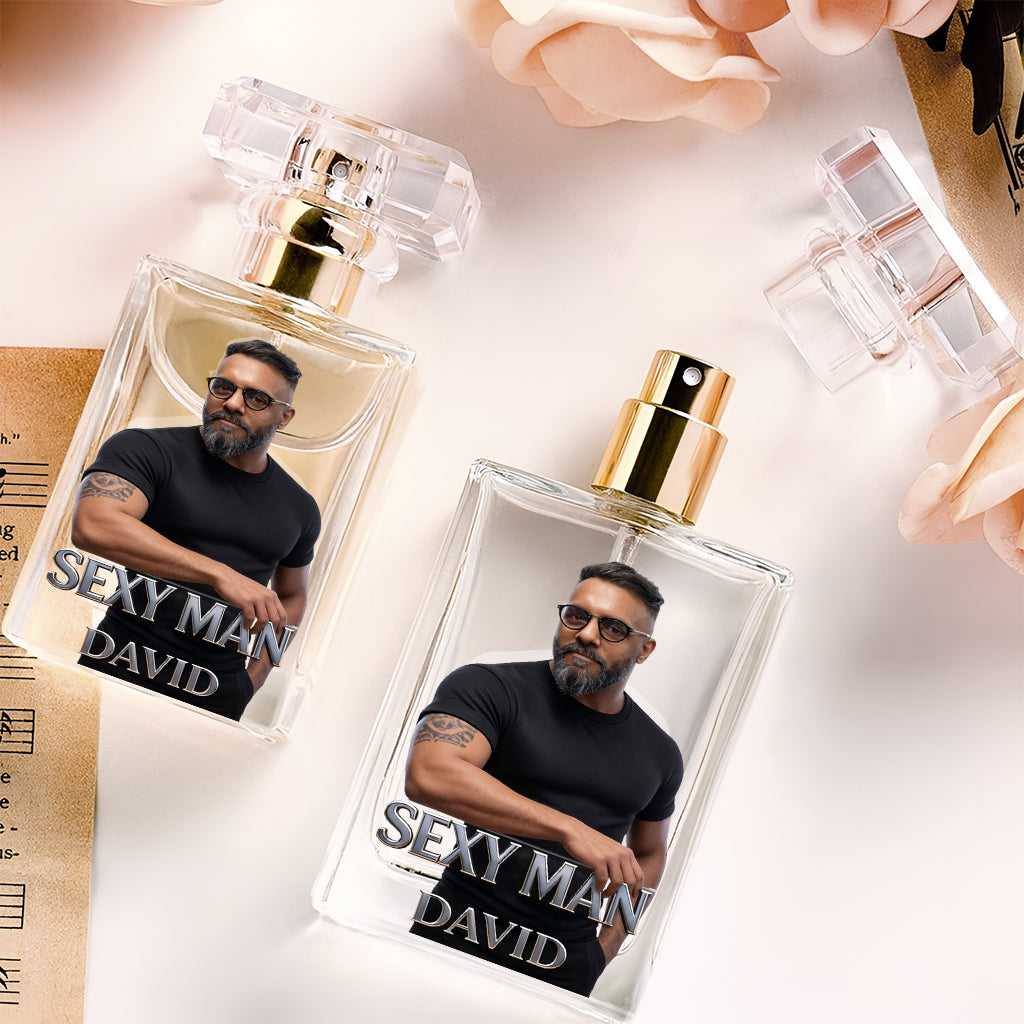 Cadeaux de Luxe pour Homme - Personnalisé à Partir de Photo - Flacon de Parfum Rechargeable Personnalisé