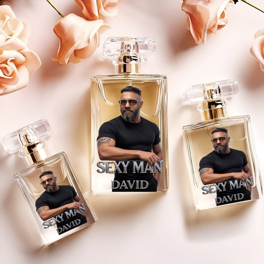 Cadeaux de Luxe pour Homme - Personnalisé à Partir de Photo - Flacon de Parfum Rechargeable Personnalisé