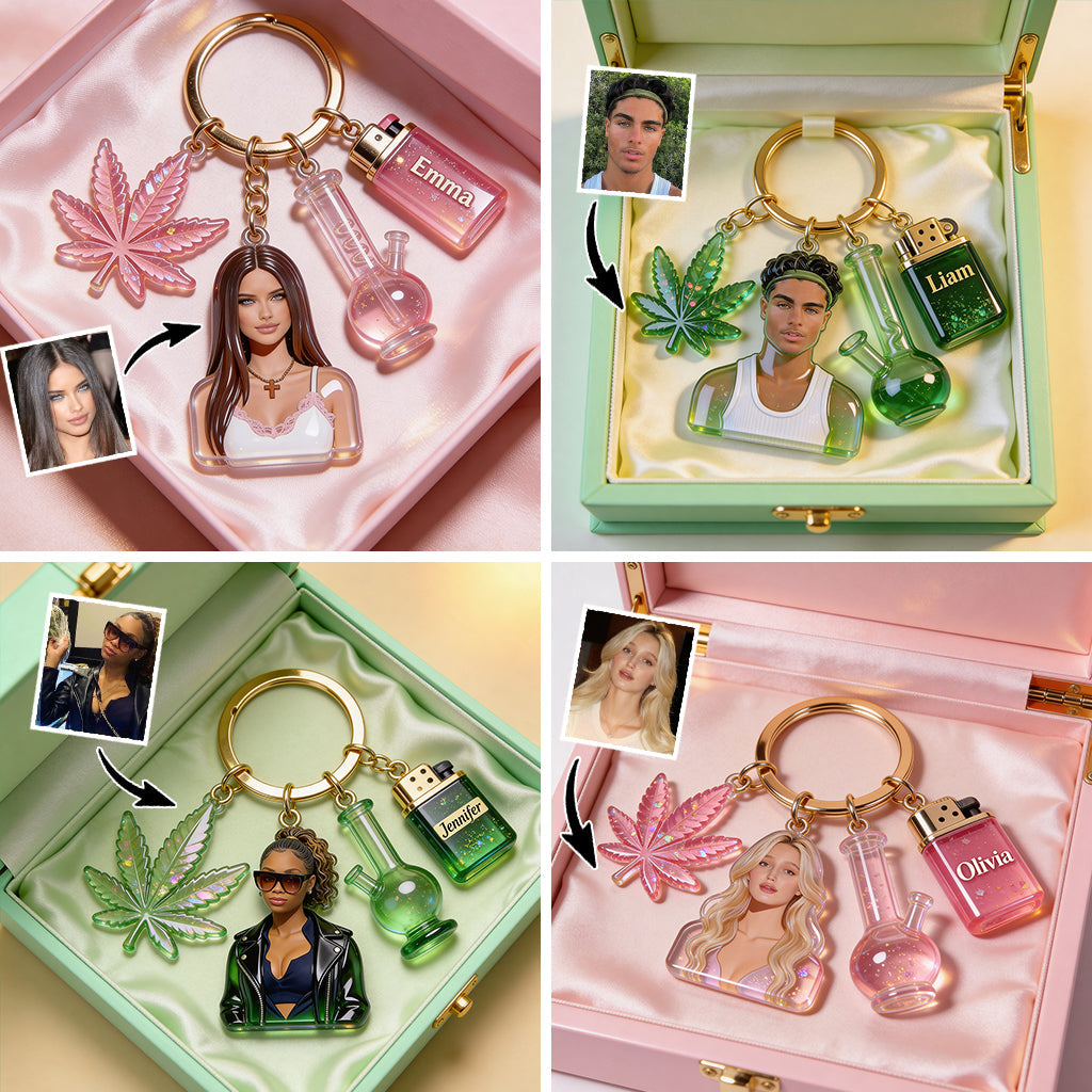 Stoners & Smokers - Personalized Weed Keychain With Charms
