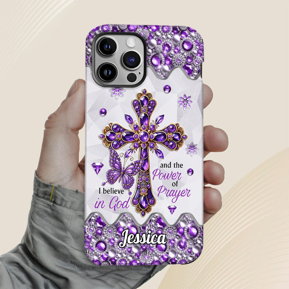 I Believe In God - Personalized Christian Full Print Phone Case