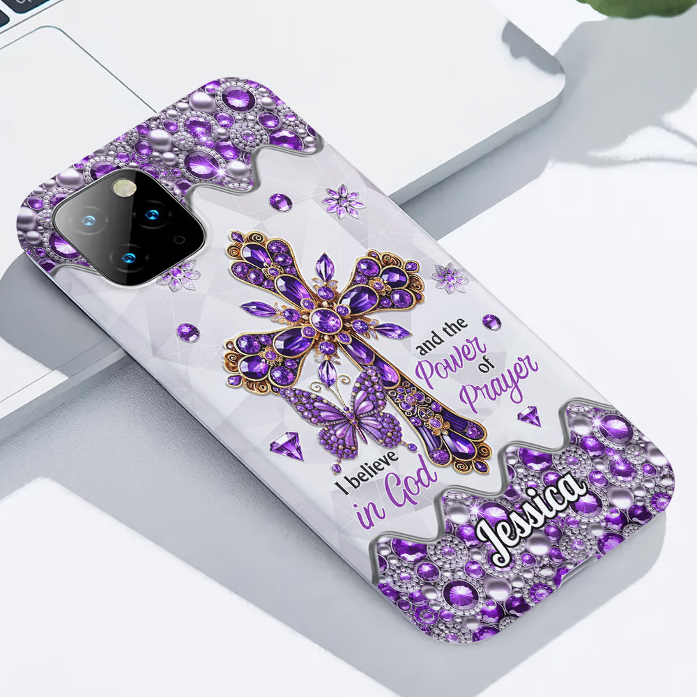 I Believe In God - Personalized Christian Full Print Phone Case