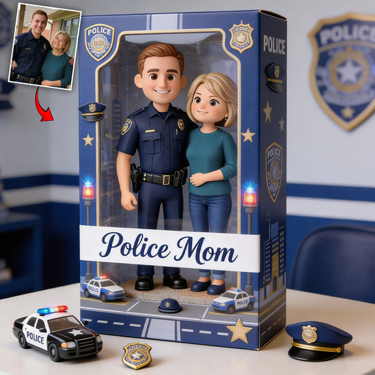 Police Mom - Personalized Police Officer Custom Shaped Acrylic Plaque