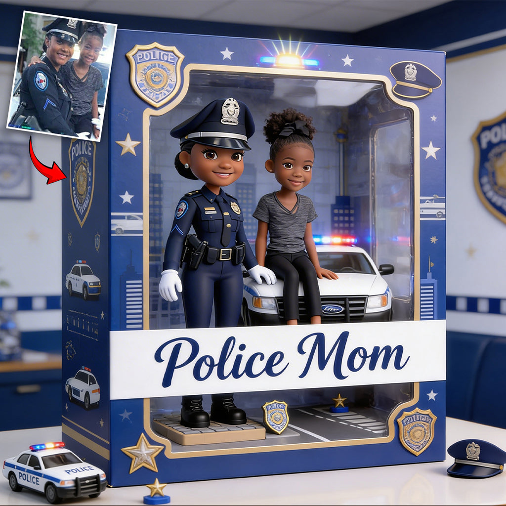 Police Mom - Personalized Police Officer Custom Shaped Acrylic Plaque