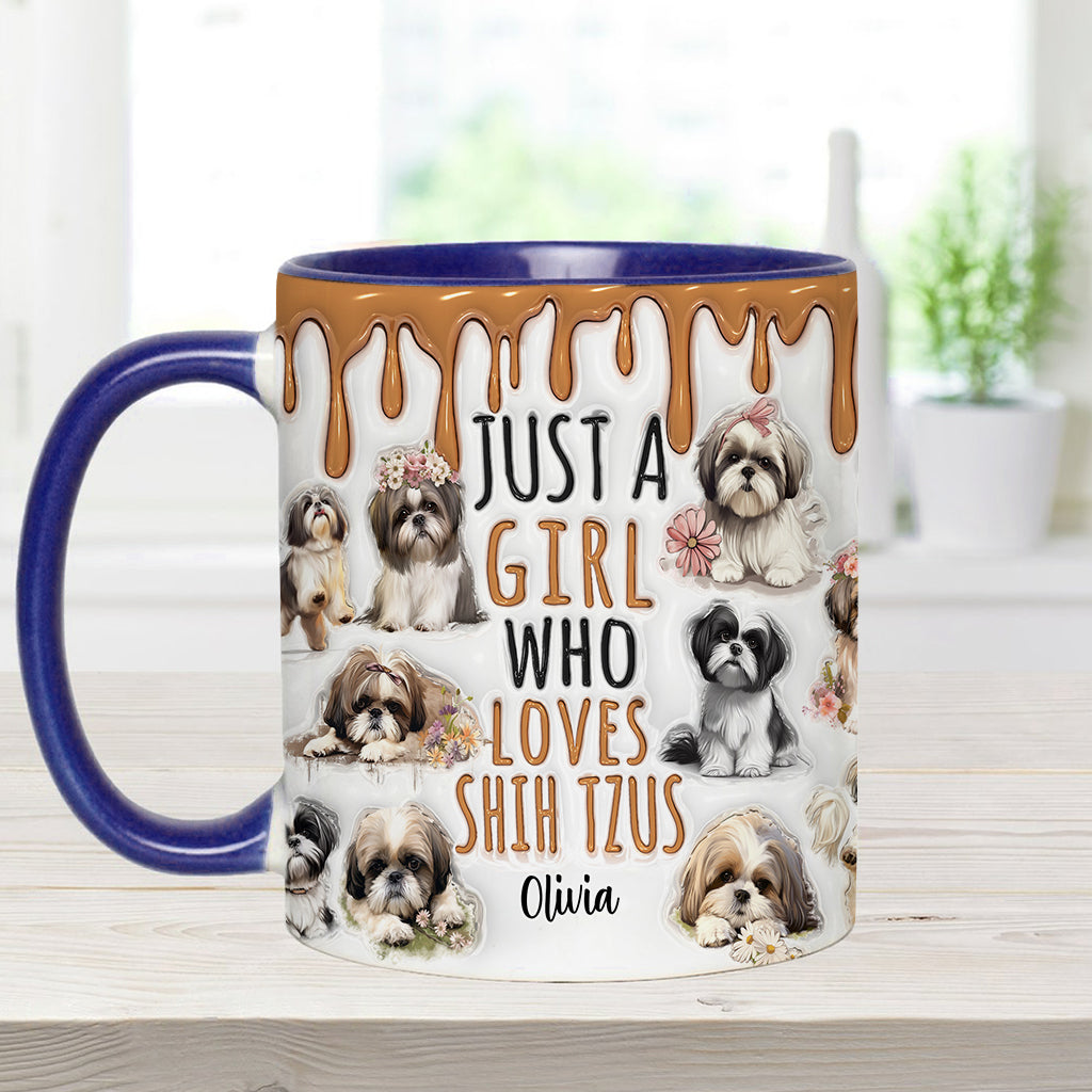 Mug personnalisé « Juste une fille qui adore les Shih Tzus »