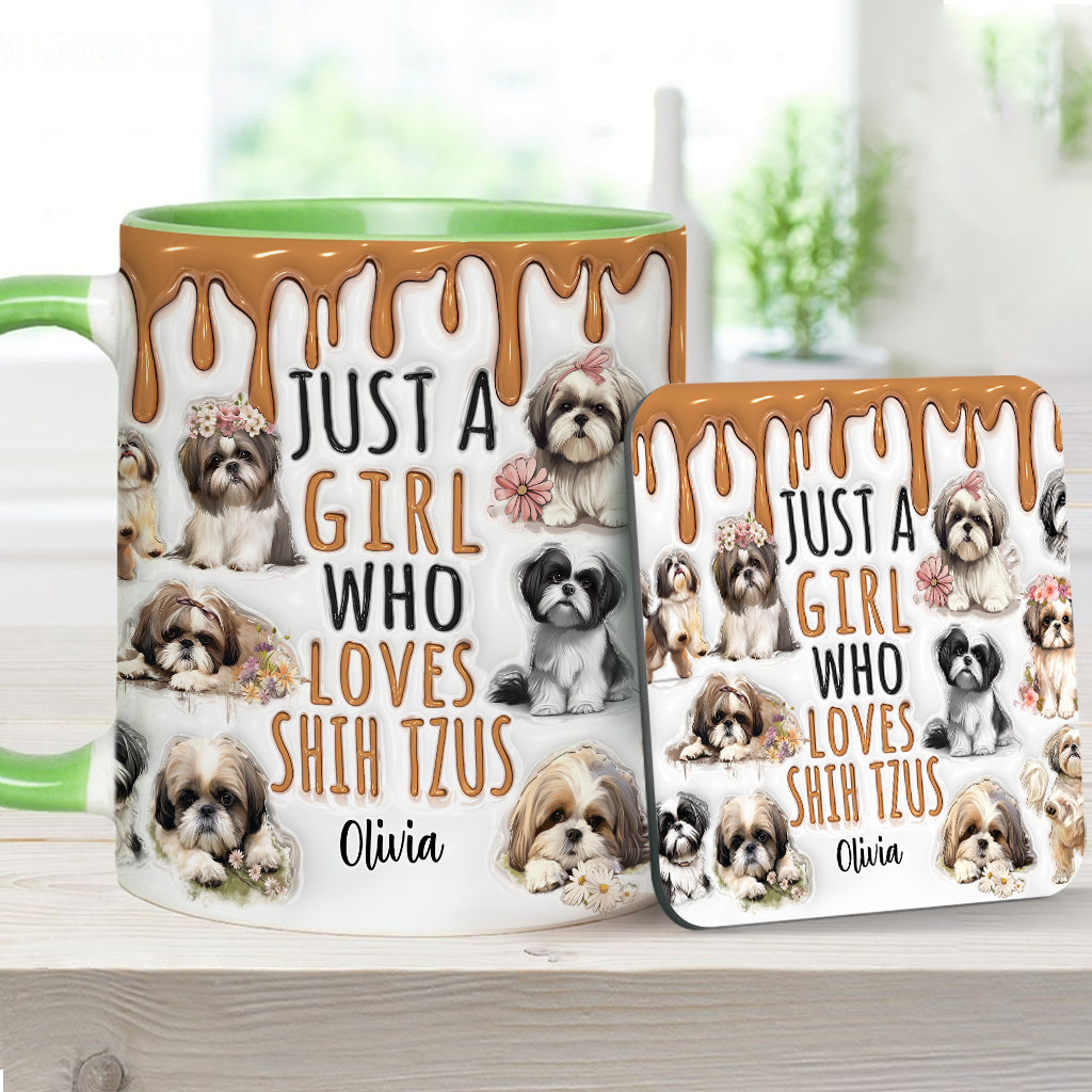 Mug personnalisé « Juste une fille qui adore les Shih Tzus »