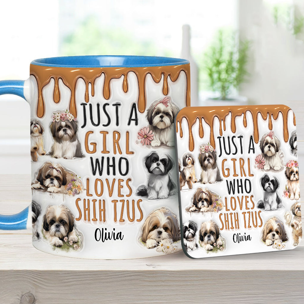 Mug personnalisé « Juste une fille qui adore les Shih Tzus »
