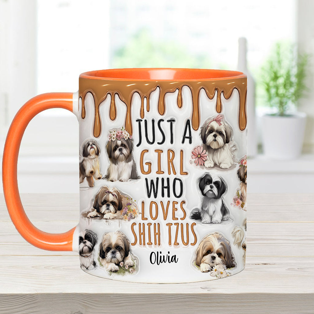 Mug personnalisé « Juste une fille qui adore les Shih Tzus »