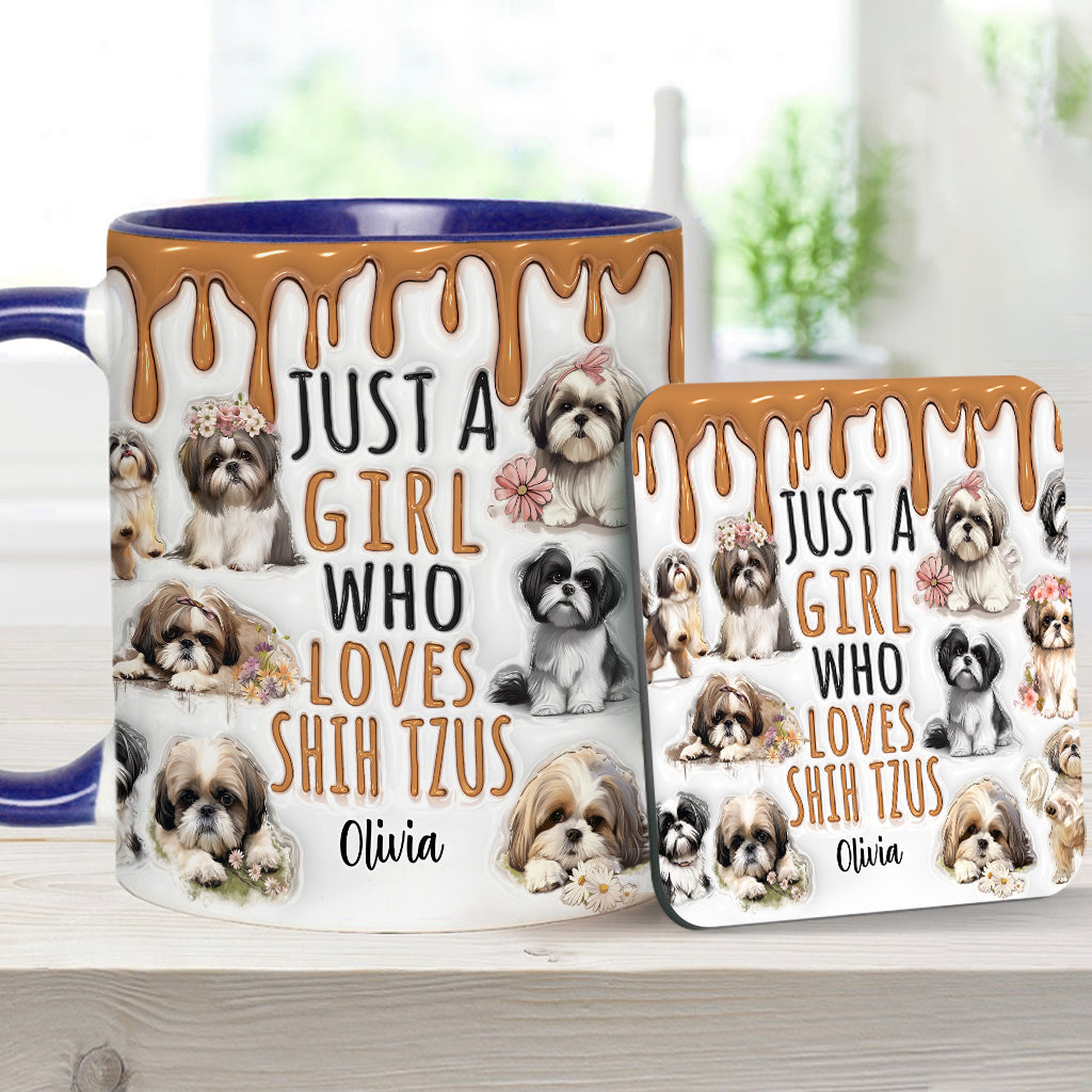 Mug personnalisé « Juste une fille qui adore les Shih Tzus »