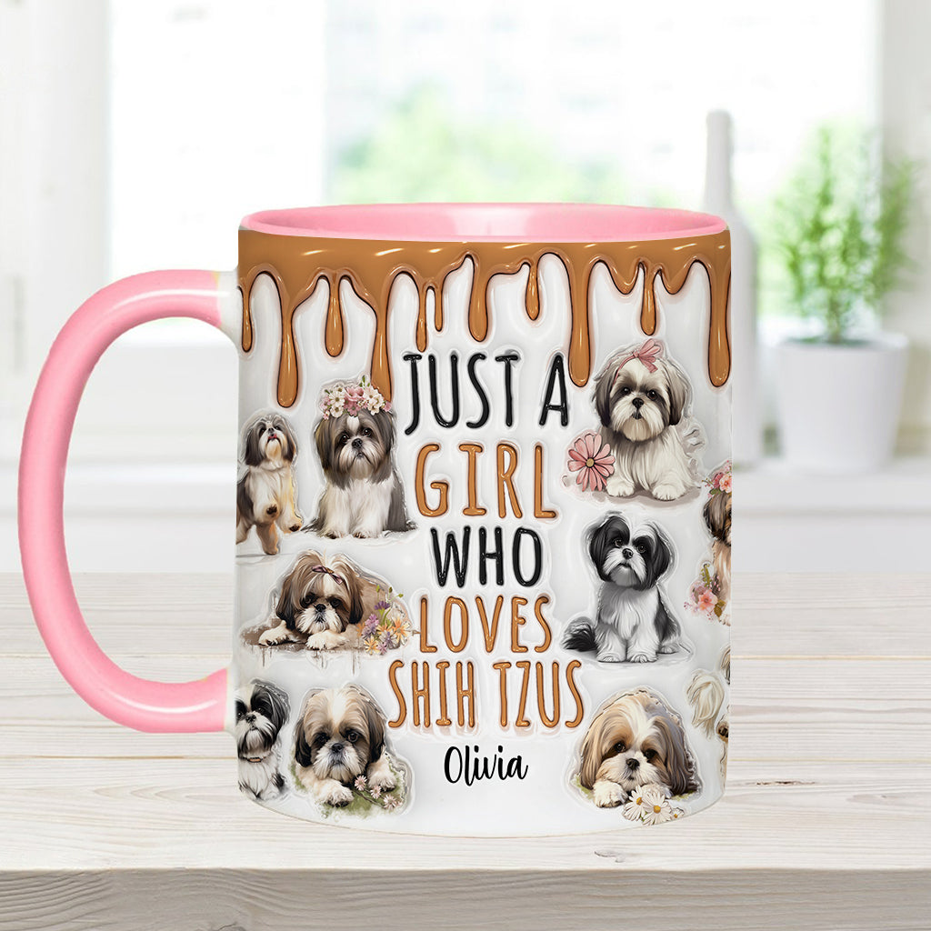 Mug personnalisé « Juste une fille qui adore les Shih Tzus »