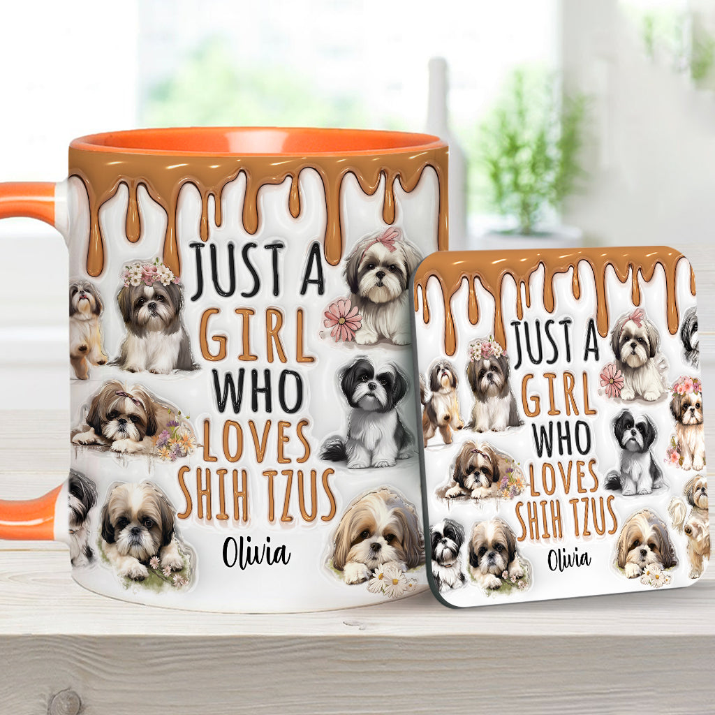 Mug personnalisé « Juste une fille qui adore les Shih Tzus »