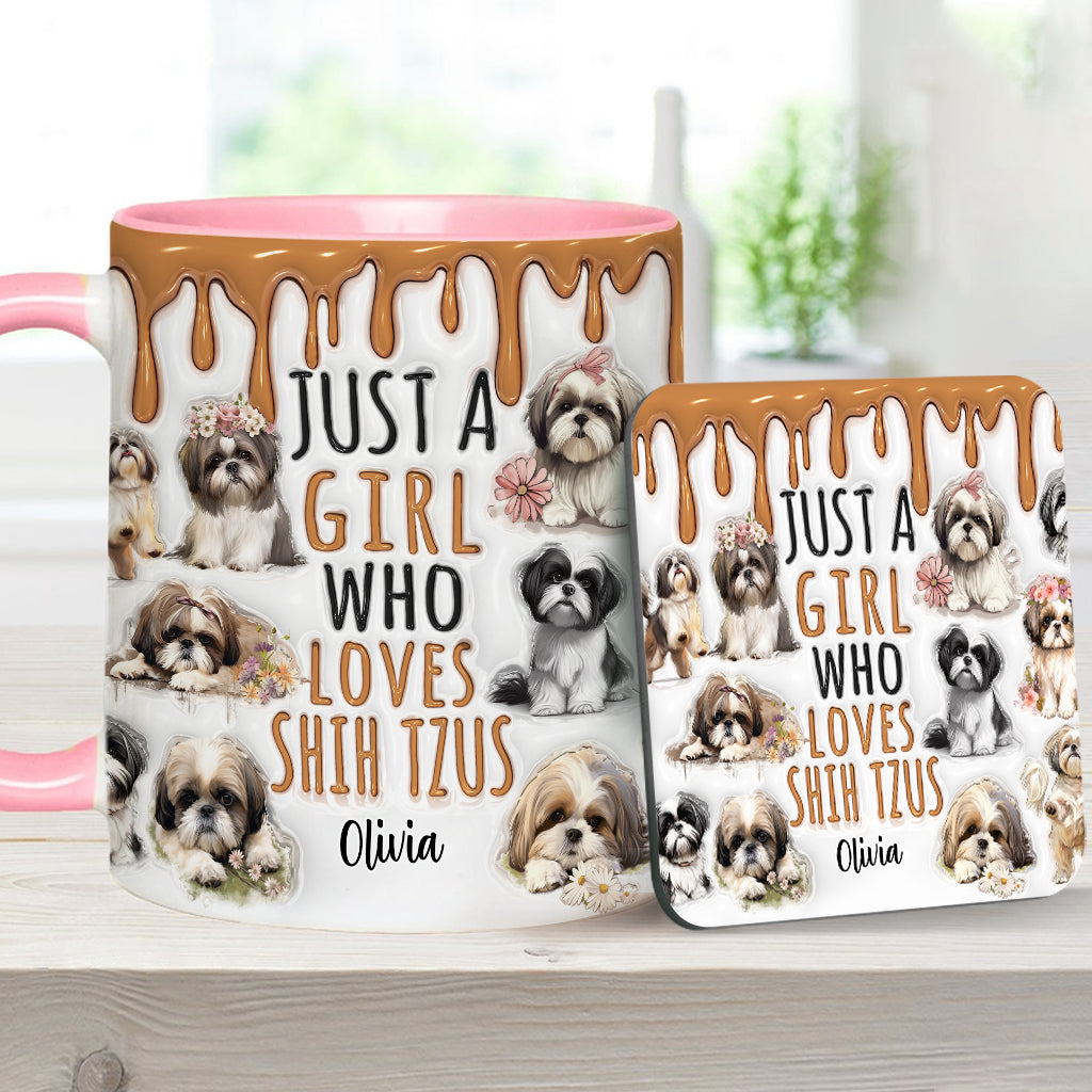 Mug personnalisé « Juste une fille qui adore les Shih Tzus »