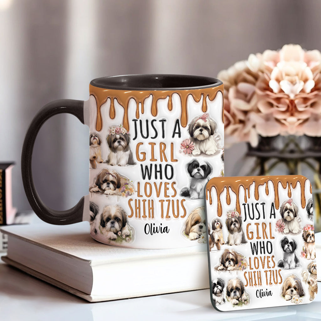 Mug personnalisé « Juste une fille qui adore les Shih Tzus »