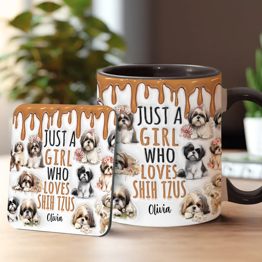 Mug personnalisé « Juste une fille qui adore les Shih Tzus »