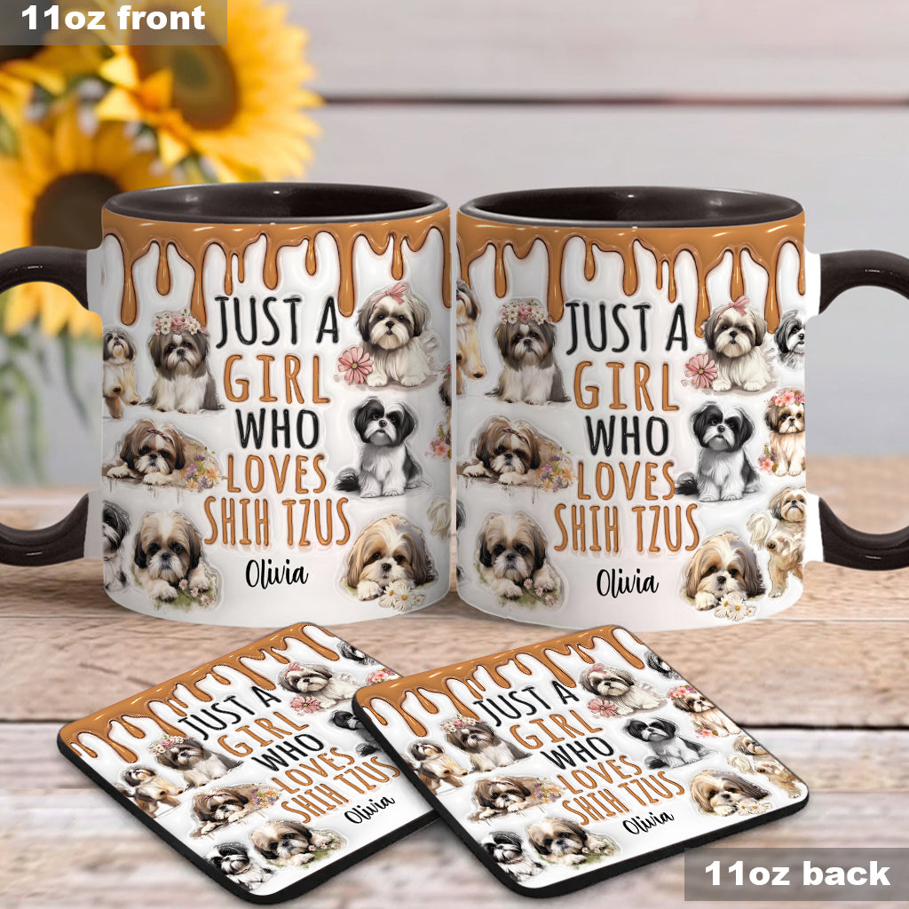 Mug personnalisé « Juste une fille qui adore les Shih Tzus »