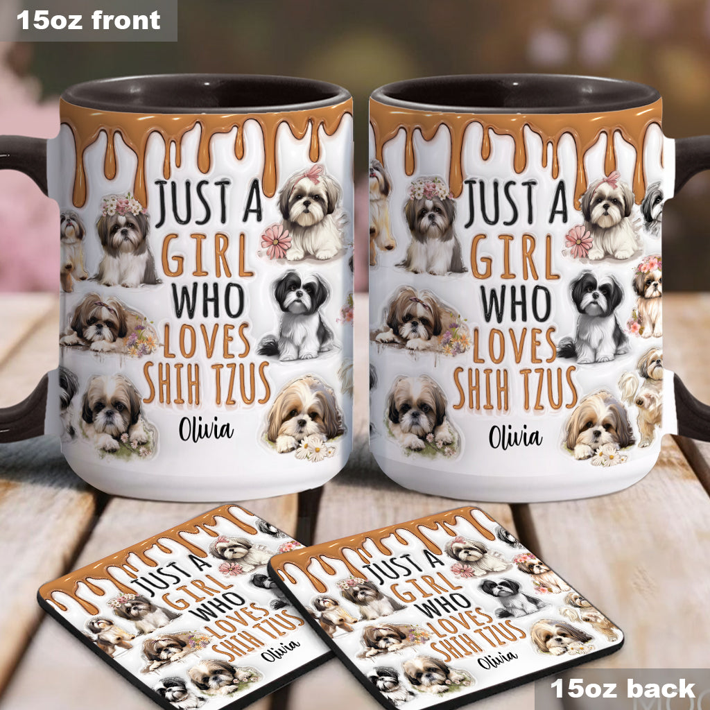 Mug personnalisé « Juste une fille qui adore les Shih Tzus »