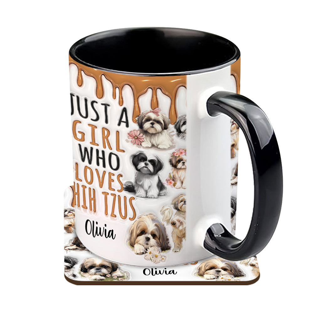 Mug personnalisé « Juste une fille qui adore les Shih Tzus »