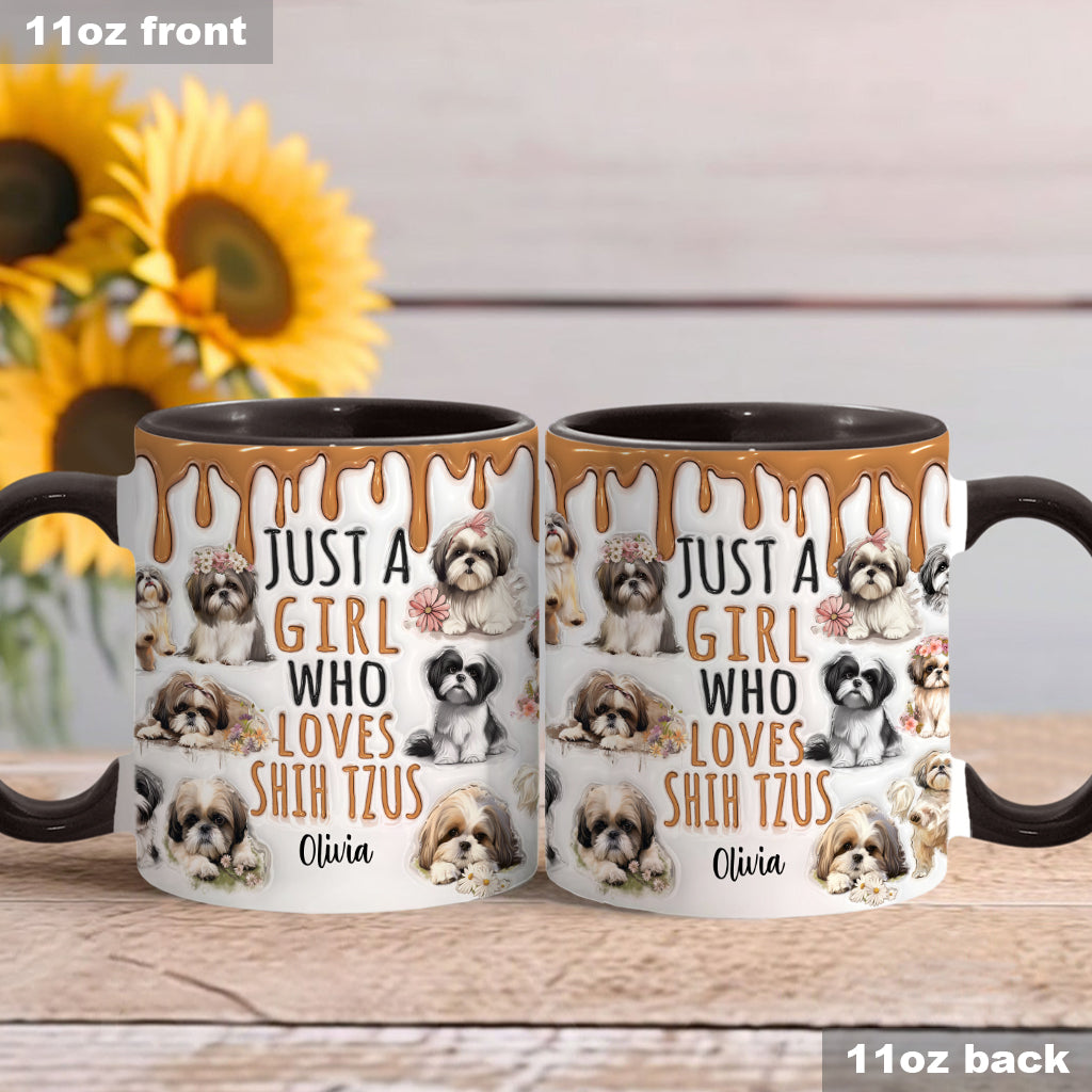 Mug personnalisé « Juste une fille qui adore les Shih Tzus »