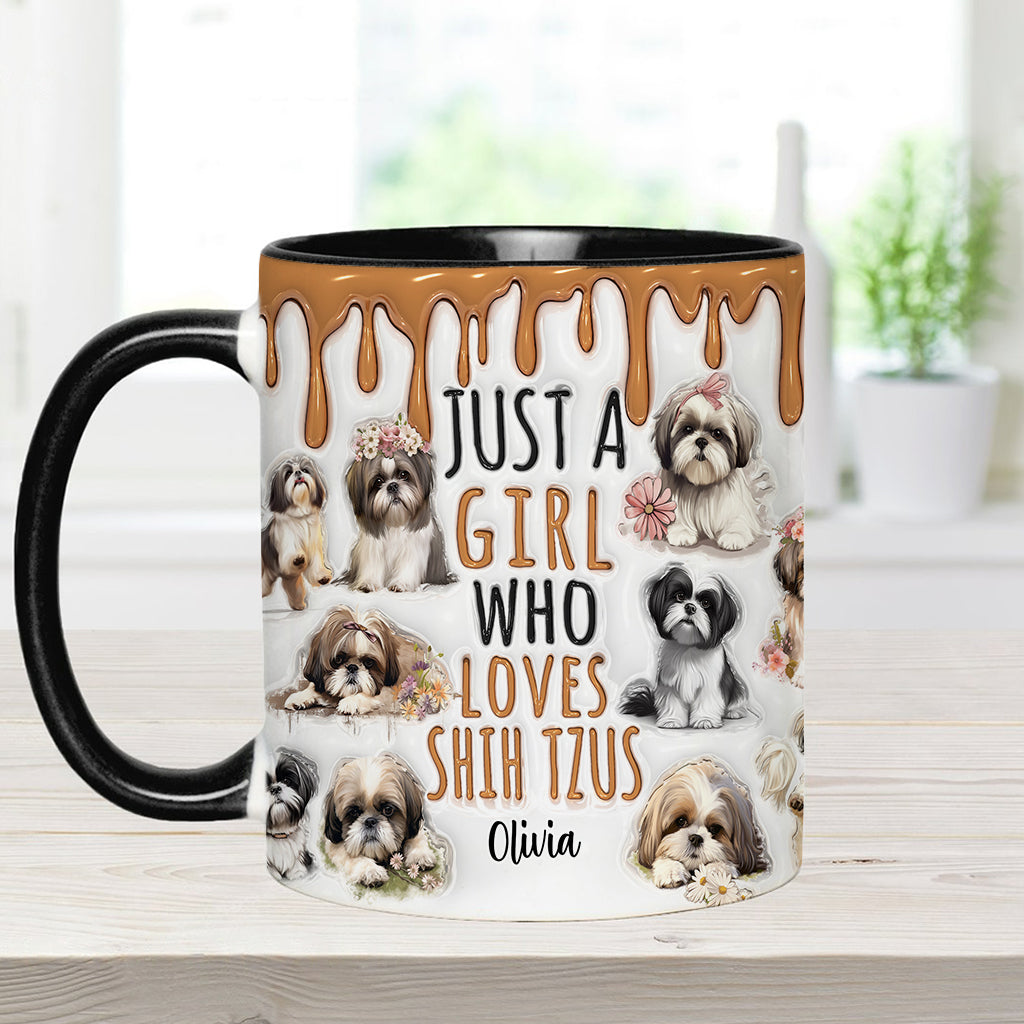 Mug personnalisé « Juste une fille qui adore les Shih Tzus »