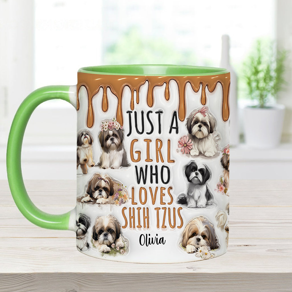 Mug personnalisé « Juste une fille qui adore les Shih Tzus »