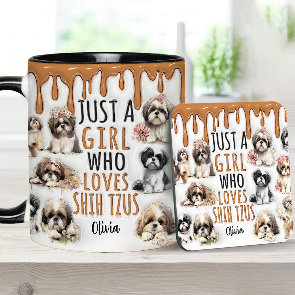 Mug personnalisé « Juste une fille qui adore les Shih Tzus »