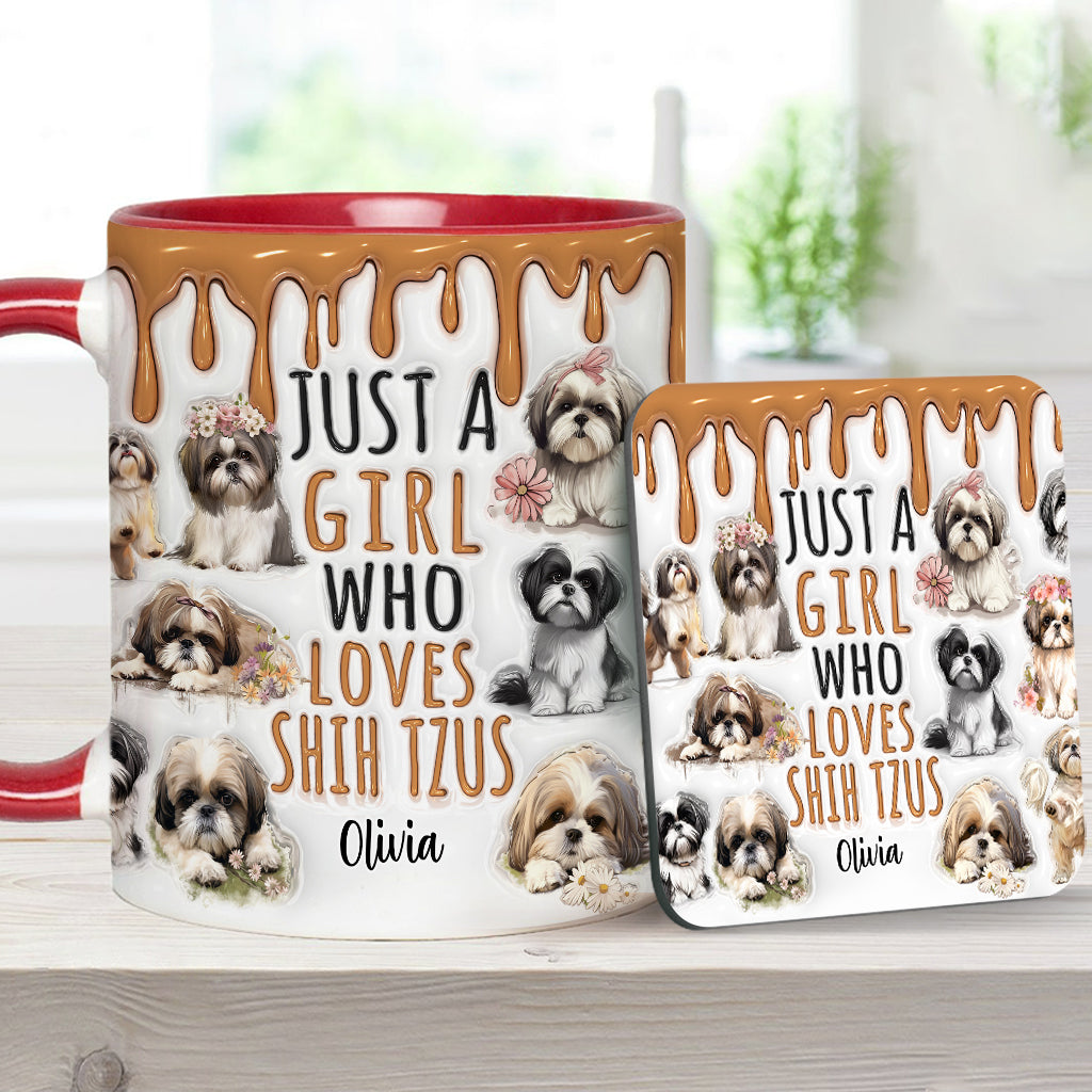 Mug personnalisé « Juste une fille qui adore les Shih Tzus »