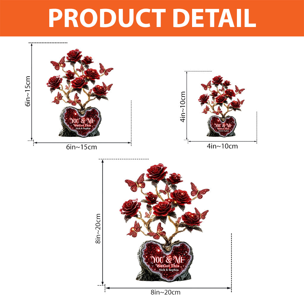 We Got This, Red Rose For Valentine Gift - Personalized Couple Custom Shaped Acrylic Plaque