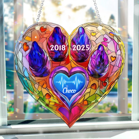 Souvenir d'animal de compagnie du Pont de l'Arc-en-ciel - Hologramme commémoratif personnalisé pour chien, à suspendre à la fenêtre, attrape-soleil