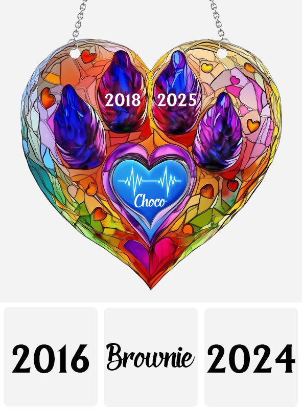 Souvenir d'animal de compagnie du Pont de l'Arc-en-ciel - Hologramme commémoratif personnalisé pour chien, à suspendre à la fenêtre, attrape-soleil