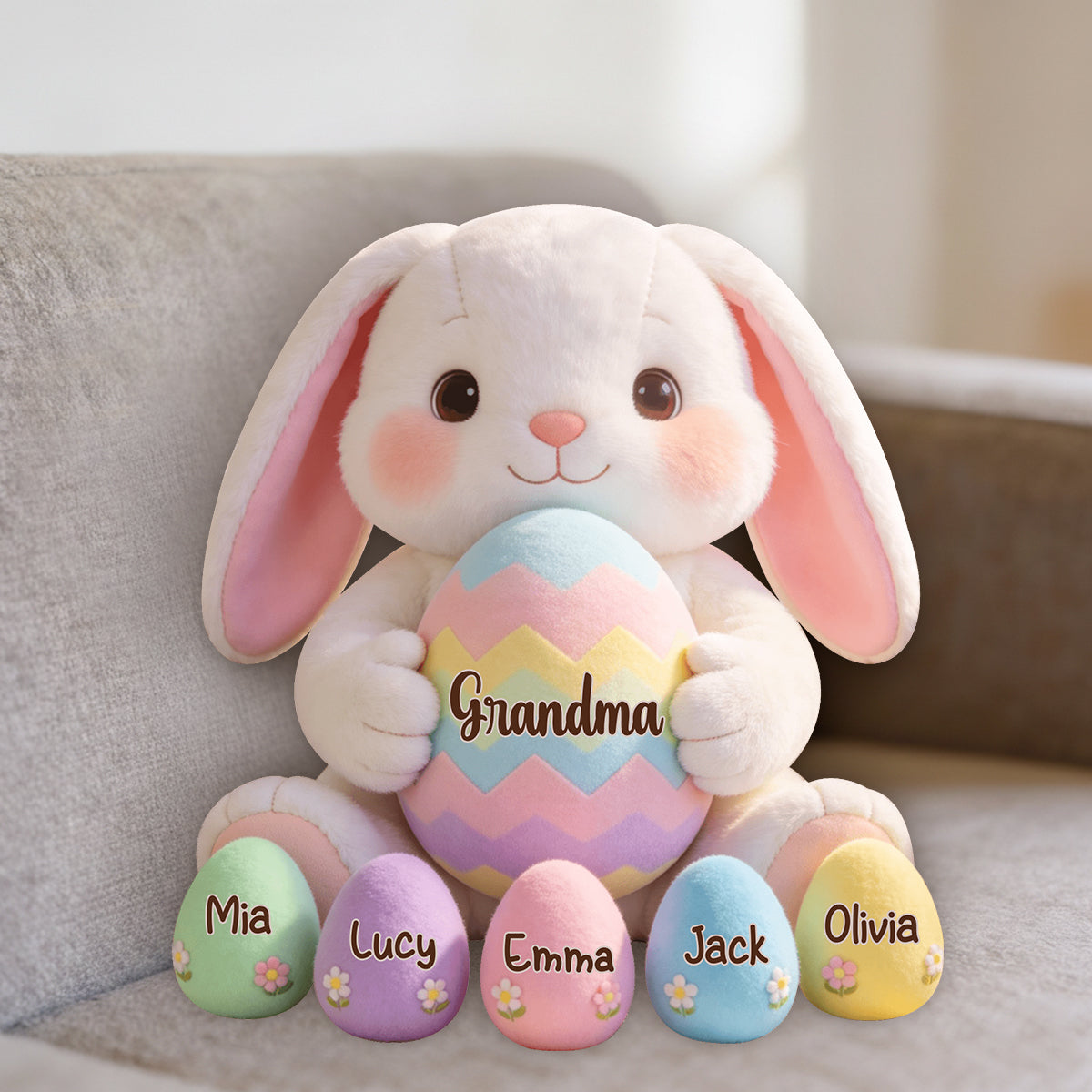 Grandma Easter - Personalized Grandma Premium Faux Fur Pillow