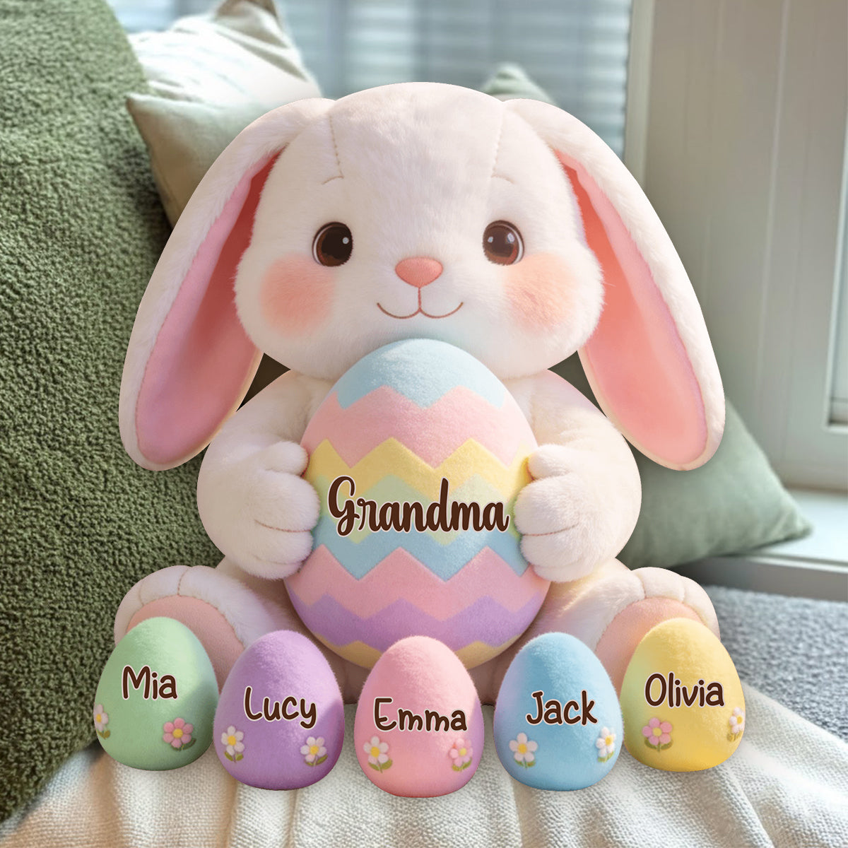 Grandma Easter - Personalized Grandma Premium Faux Fur Pillow