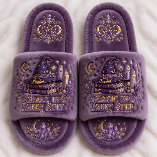 Magie à Chaque Pas - Chaussons Personnalisés Ouverts