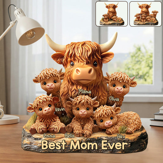 We Love You, Mom - Personalized Mother Custom Shaped Acrylic Plaque