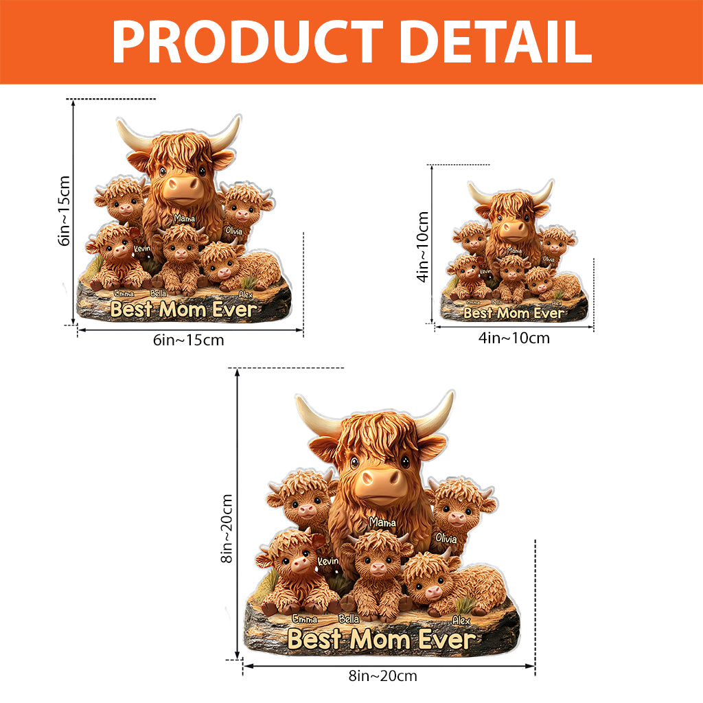 We Love You, Mom - Personalized Mother Custom Shaped Acrylic Plaque