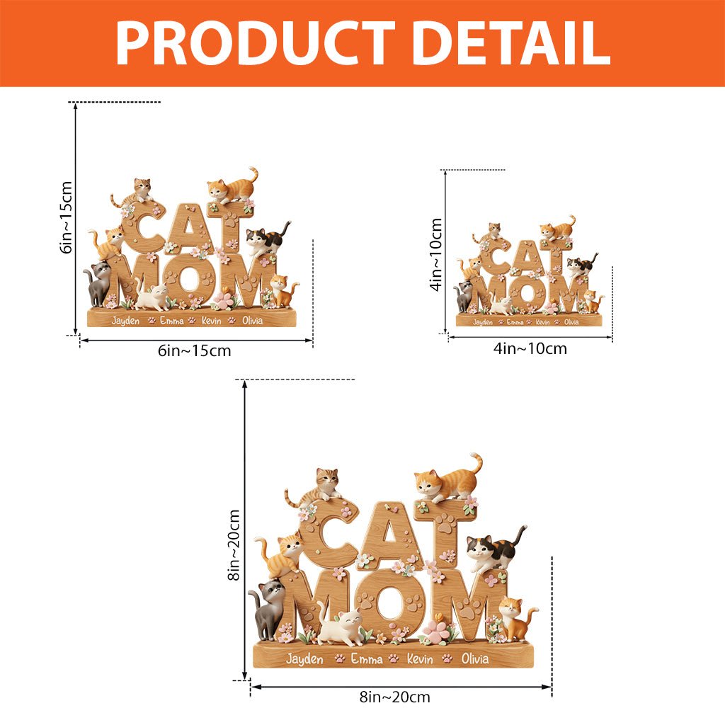 Love Cats - Personalized Cat Custom Shaped Acrylic Plaque