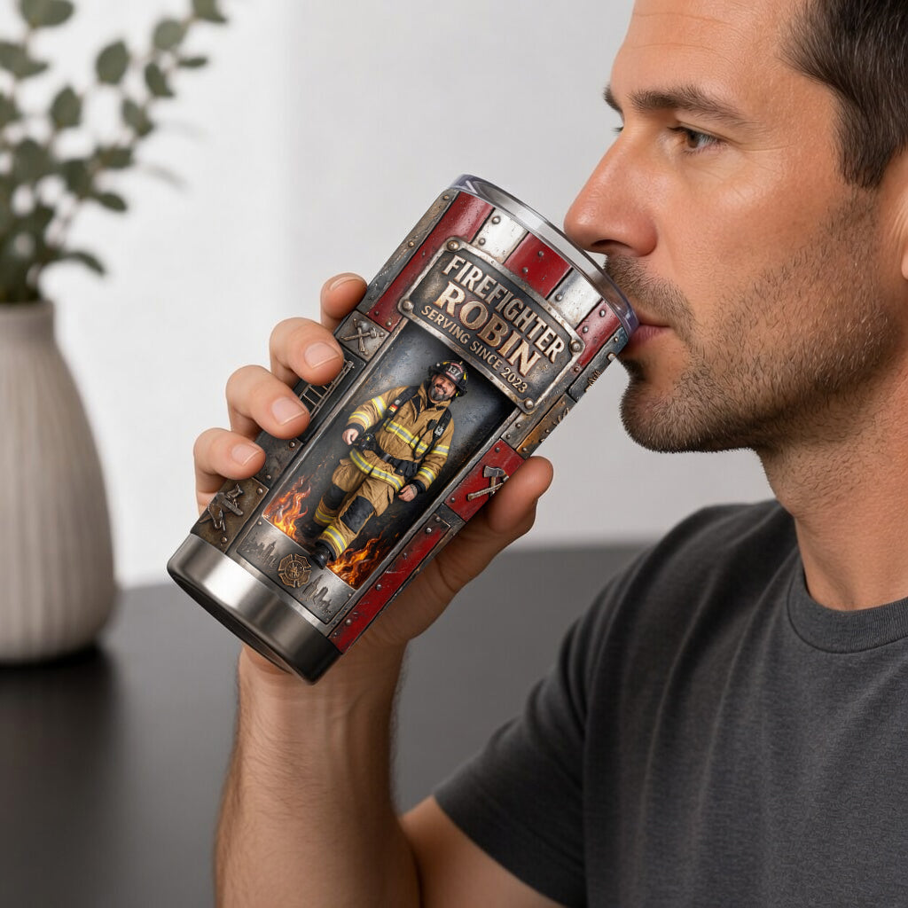 Proud Firefighter - Personalized Firefighter Tumbler