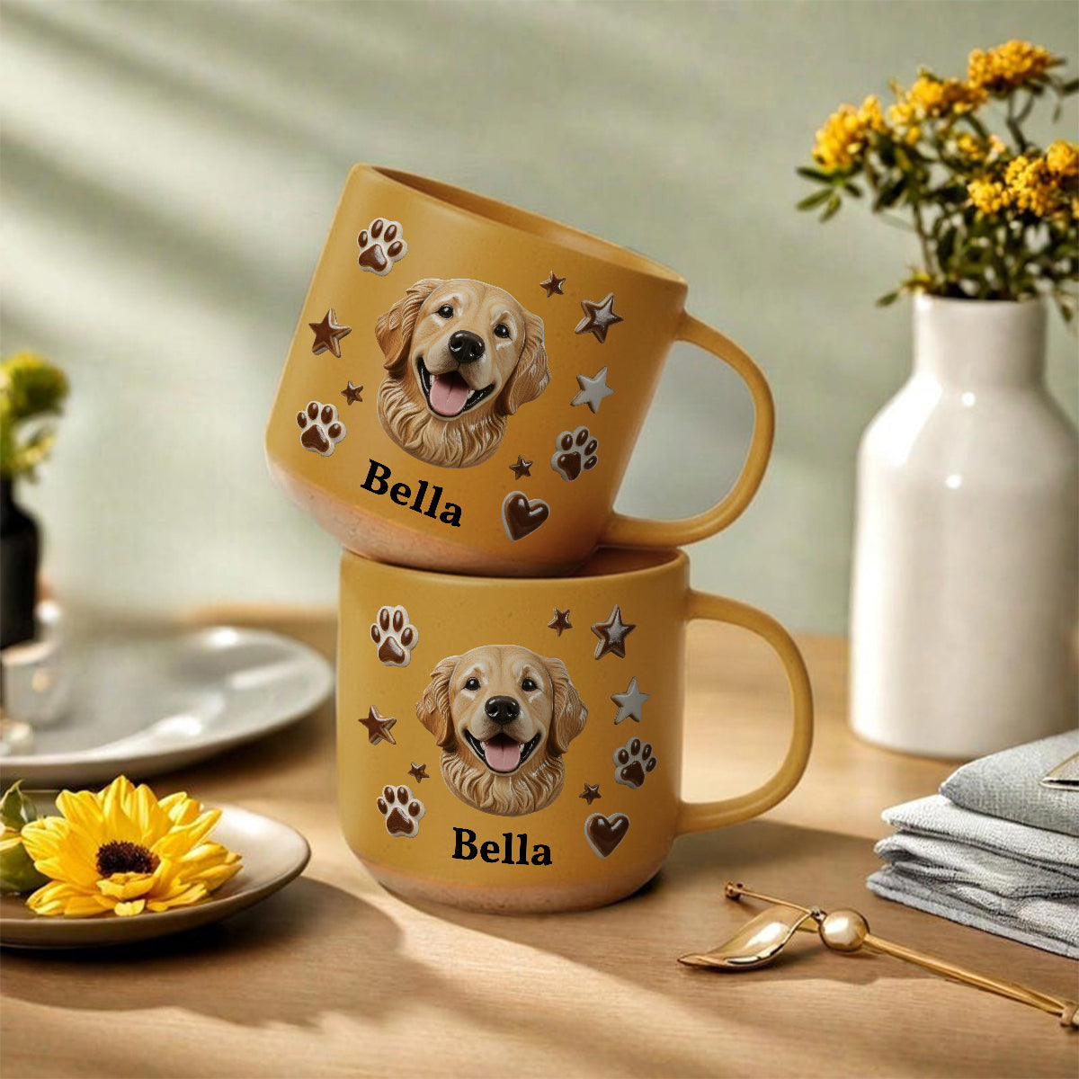 Mug en céramique personnalisé avec photo de chien