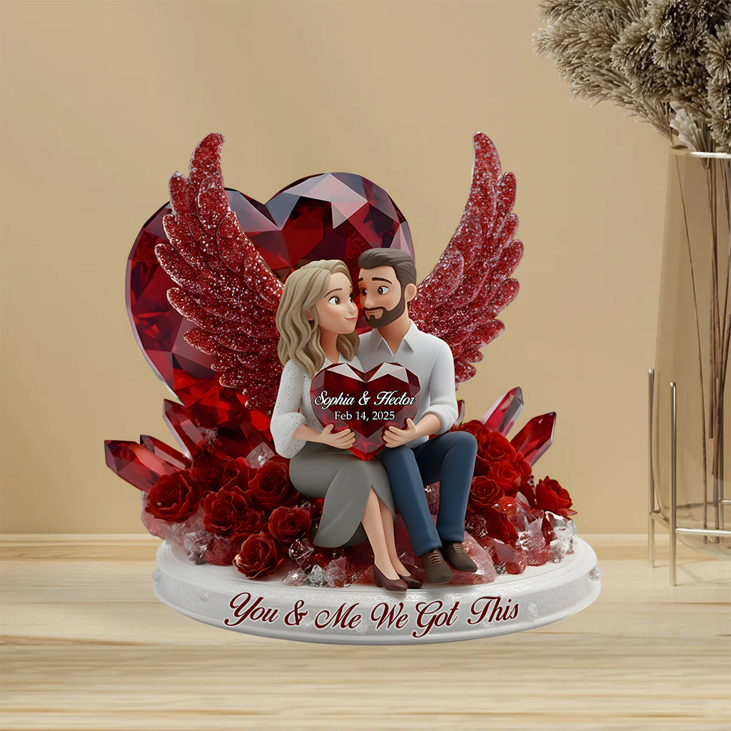 Toi et moi, on gère - Plaque acrylique personnalisée pour couple