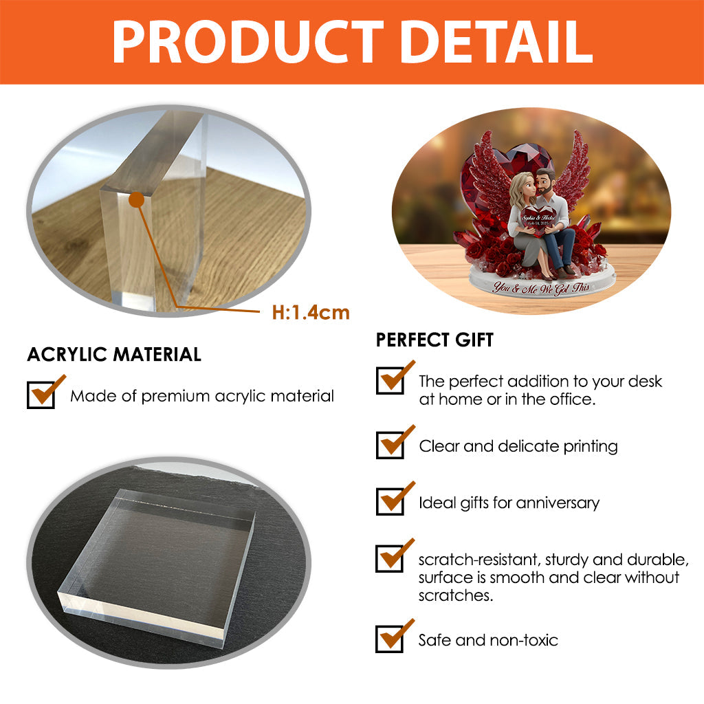 Toi et moi, on gère - Plaque acrylique personnalisée pour couple