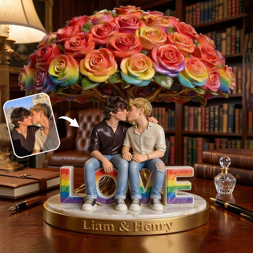 Photo Personnalisée - Plaque Acrylique en Soutien LGBT Personnalisée
