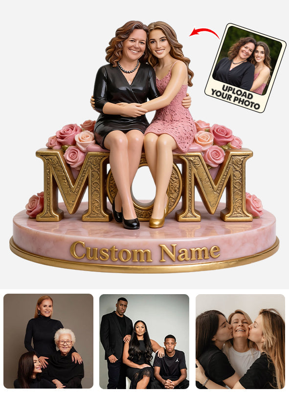 Cadeau photo personnalisé pour maman/grand-mère... - Plaque acrylique personnalisée « Maman » en forme personnalisée