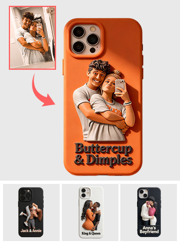 Coque de téléphone personnalisée avec photo pour couple - Cadeau idéal pour la Saint-Valentin