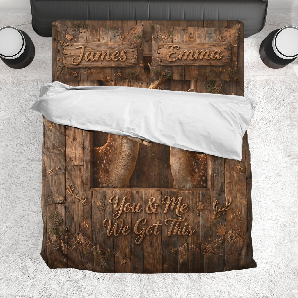 You & Me We Got This - Personalized Couple Bedding Set