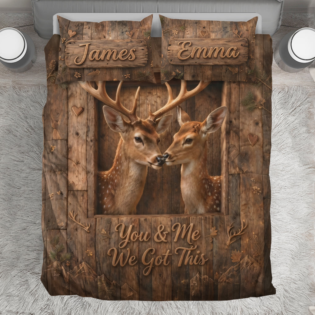You & Me We Got This - Personalized Couple Bedding Set