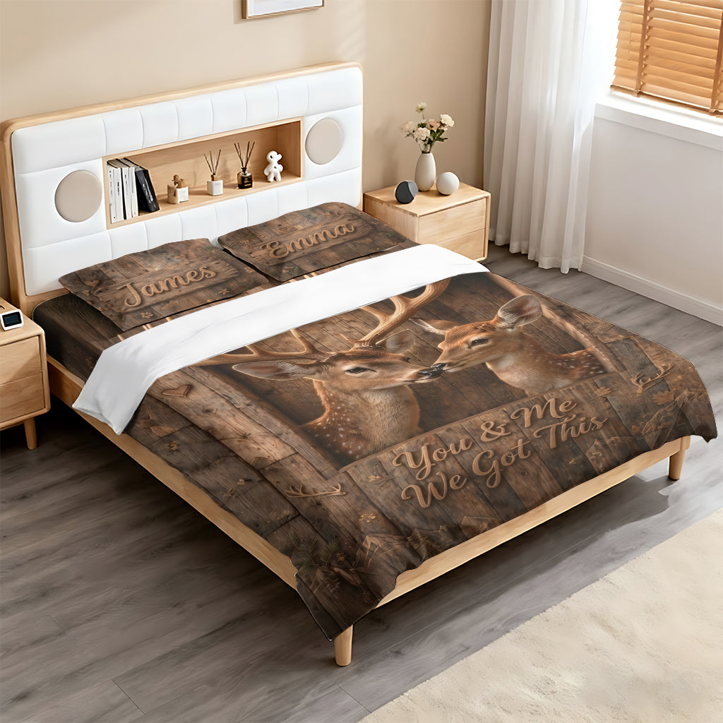 You & Me We Got This - Personalized Couple Bedding Set