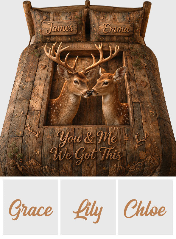 You & Me We Got This - Personalized Couple Bedding Set