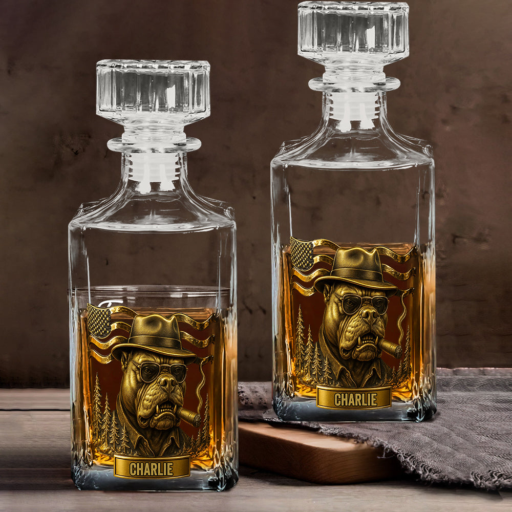 Mafia Pitbull - Coffret carafe à whisky Pitbull personnalisée