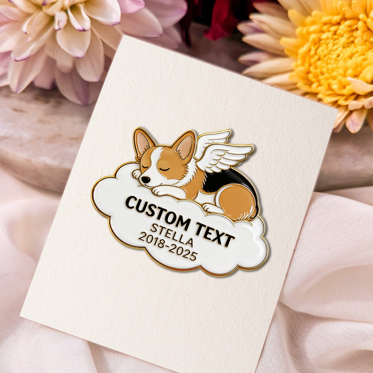 Your Wings Were Ready But My Heart Was Not Memorial Pet - Personalized Dog Pin