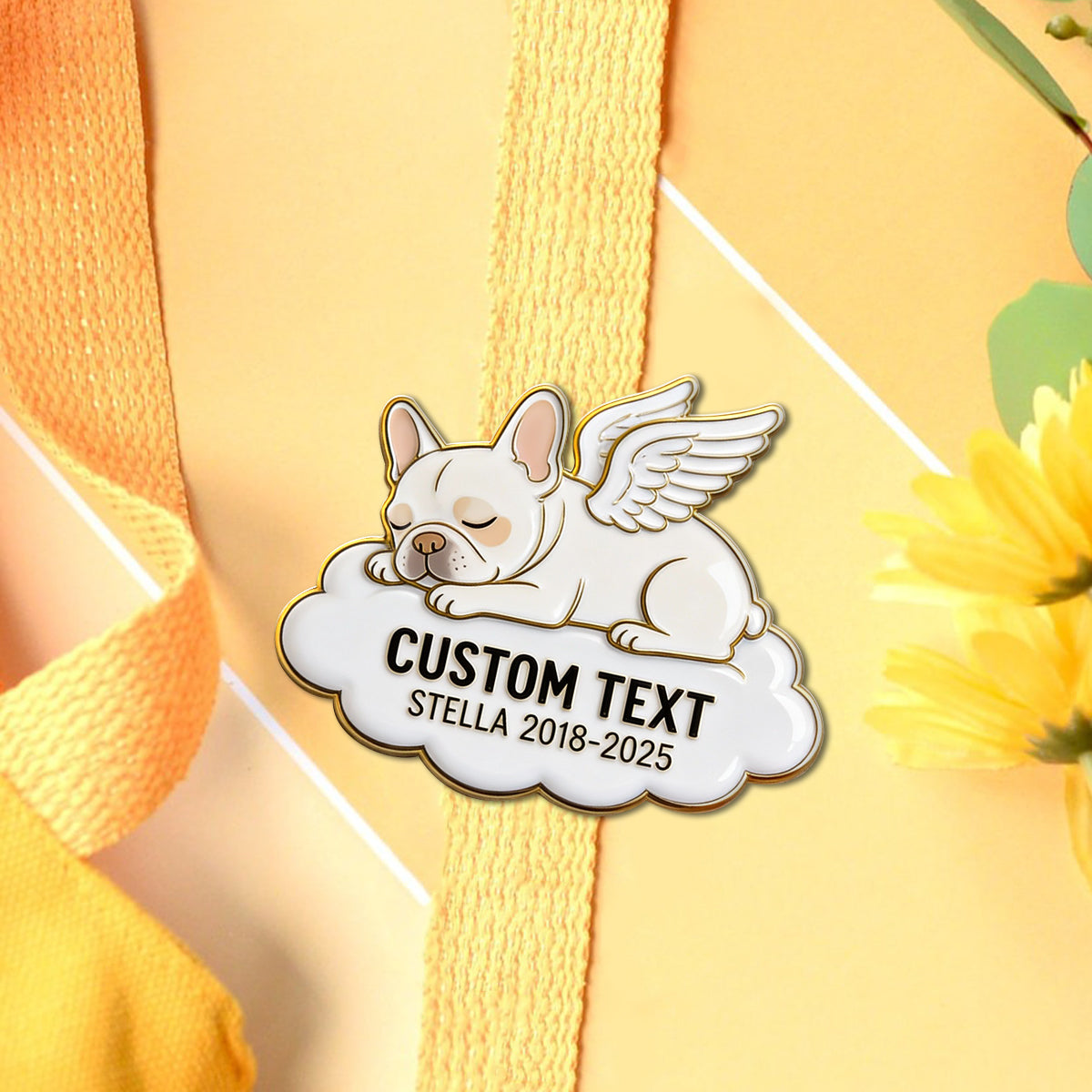 Your Wings Were Ready But My Heart Was Not Memorial Pet - Personalized Dog Pin