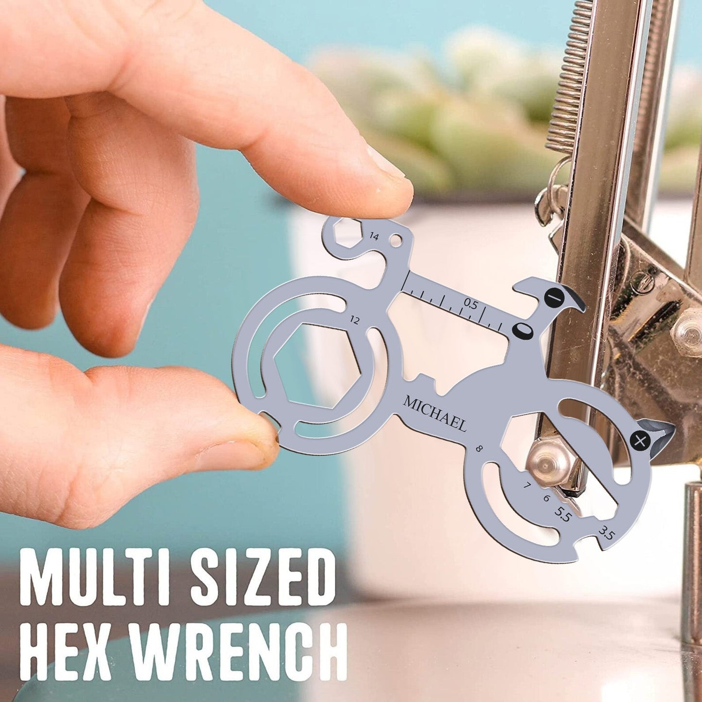 Outil de voyage pour cycliste sur route - Feuille multifonctions métallique personnalisée pour cycliste